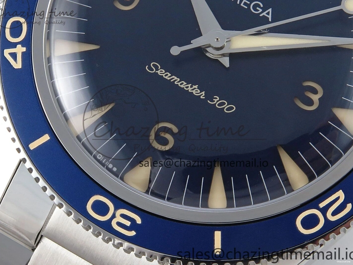 0401 Elegant Seamaster 300 Heritage SS VSF 1:1 Best Edition Blue Dial on SS Bracelet A 7701